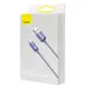 Кабель Baseus Crystal Shine Series Fast Charging Data Cable USB to iP 2.4A 1.2m, Purple (CAJY000005)