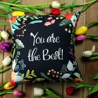 Подушка c принтом габардиновая You are the best! 50x50 (5P_FLG003)