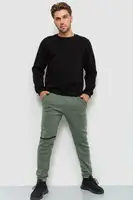 Спорт штаны мужские на флисе, цвет хаки, 238R56970