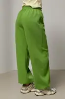 Однотонні спортивні штани із затяжками - зелений цвет, ONE SIZE (є розміри)