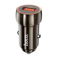 Адаптер автомобильный HOCO Blue shield single port car charger Z46 |1USB, 18W/3A, QC|