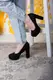 Туфли женские на каблуке Fashion Sapfir 1233 40 размер 25 см Черный