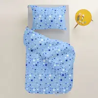 Підліткова постільна білизна з простирадлом на резинці COLOR STARS CS1