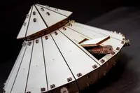 Конструктор механічний 3D дерев'яний 25,3*23,9*15,6 см пазл 363эл DA VINCI TANK Танк Да Вінчі EWA