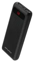 Зовнішній акумулятор Power Bank Awei P70K 20000 mah з екраном і ліхтарями Black (5580)