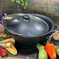 Котел чавунний узбецький Maysternya Т405С3 8 л 34 см чорний