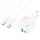 Адаптер сетевой HOCO Type-C to Type-C Cable Lucky dual-port  charger set C111A |1USB/1Type-C, 30W/3A, PD/QC|