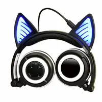 Навушники LINX BL108A Bluetooth навушники з котячими вушками LED Чорні
