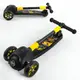 Самокат трехколесный "Best Scooter" складной алюминиевый руль, 3 колеса PU со светом. Multicolor (106834)