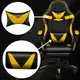 Кресло геймерское PLAYER с подставкой для ног и массажем Black/Yellow (100015)