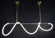 Люстра светодиодная потолочная LED светильник для квартиры на потолок лэд 27740 Латунь 54-84х35х150 см.