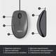 Мышь компьютерная проводная Logitech M100 Black L910-006652 черная