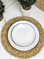 Тарелка десертная Intrendo Gasto Golden rim white IN0019ANT 19 см белая