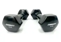 Гантель для фитнеса 3.0 кг EasyFit с виниловым покрытием черная
