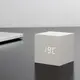 Смарт-будильник на аккумуляторе Gingko WOODEN CUBE, белый