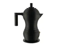 Гейзерна кофеварка 70 мл Alessi Pulcina на 1 чашку черная
