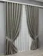 Комплект штор (2шт. 2х2,7м.) из легкой фактурной ткани лен, коллекция "ALORA-TON". Цвет серый. Код 1871ш 32-158