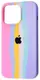 Силиконовый чехол для iPhone 12 Pro / 12 - Rainbow, Разноцветный / Розовый