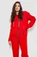 Спортивный костюм женский на флисе, цвет красный, 244R1555