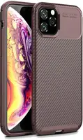 Чехол-накладка Ipaky Carbon Fiber Series/Soft TPU Case Apple iPhone 11 Pro Coffee