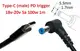 Кабель-переходник триггер PD 18-20v Type-C (max 5a, 100w) на 5.5x1.7mm 1m з USB Type-C (male) Power Delivery PD тригер (A class) 1 день гар.