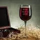 Бокал для вина "Wine help is here", английский, Крафтовая коробка