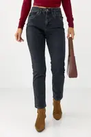 Женские джинсы Mom Fit - черный цвет, 36р (есть размеры)