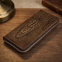 Мужской клатч Vintage 14462 кожа под крокодила Коричневый