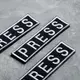 Шеврон на липучке для журналистов Пресса Press 2,5х11,5 см вышитый патч нашивка для работников медиа и СМИ