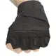 Перчатки тактические короткие мужские без пальцев Han-Wild HW72 L с защитными вставками taktical Чёрные