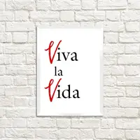 Постер в рамке Viva la Vida 21x30 см, A4 (WMT4_21M001_WH)