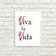Постер в рамке Viva la Vida 21x30 см, A4 (WMT4_21M001_WH)