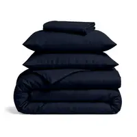 Евро постельное белье с простыней на резинке MIDNIGHT BLUE CS1