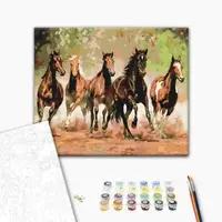 Картина по номерам "Табун коней" 48x60 см.