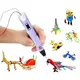 3D ручка Smart 3D Pen 2 c LCD дисплеем, Ручка для объемного рисования, Детская 3д ручка. Цвет: фиолетовый
