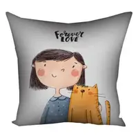 Подушка с принтом габардиновая Forever love 50x50 см 5P_18L026