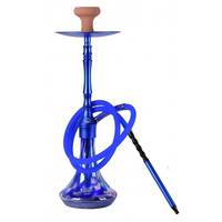 Кальян для курения с колбой высокий на 1 трубку Yahya Nozzle - Blue