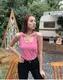 Майка женская на широких бретельках Vivioji Розовый размер XL (12408)