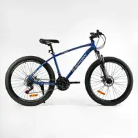 Велосипед Спортивный Corso G-SPORT 26", 21 скорость, рама алюминиевая 17", оборудование Shimano . Blue (138270)