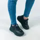 Кроссовки женские на платформе черные из эко кожи