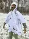 Дождевик, плащ палатка ,пончо для военных , рыбаков, охотников, цвет белый клякса