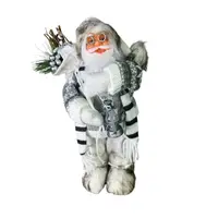 Фигура новогодняя Санта 19337 30 см белая