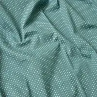 Тканина поплін стрейч Горох дрібний/середній V-1/4 мор хвиля