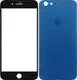 Защитное стекло TOTO 2,5D Full cover Tempered Glass front and back for iPhone 6/6S Plus Blue