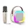 Портативная колонка с караоке микрофоном и RGB подсветкой K12 10W Bluetooth. Цвет: белый
