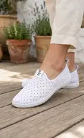 Слипоны женские белые Т1355 38