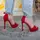 Женские босоножки Fashion Acey 2571 39 размер 25 см Красный