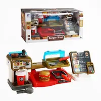 Игровая кофейня Burger Shop Фастфуд, кассовый аппарат, кофемашина, аксессуары. Olive/Red (149631)