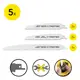 Набор пильных полотен для пилы сабельной Trotec 5 pieces Wood/Metal Set (6215001201)