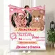 Плед 3D с метрикой Метрика для девочки 1 фото 3512_C 16149 80х100 см